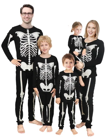 Halloween Long Sleeve Pajama Set, Black (size Large)
