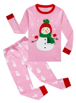 Christmas Long Sleeve Pajama Set, Pink (size 2)