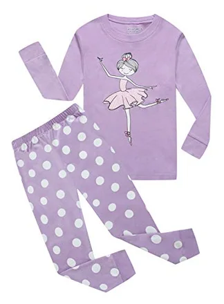 Ballet Long Sleeve Pajama Set, Purple