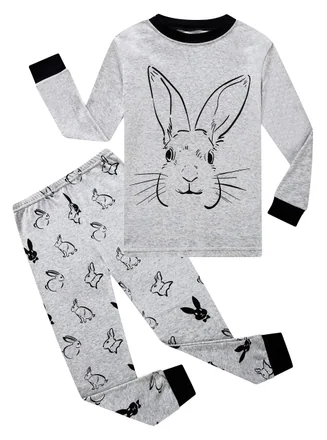 Easter Long Sleeve Pajama Set, Grey (size 18-24 Months)