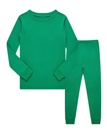 Christmas Long Sleeve Pajama Set, Green (size 2)