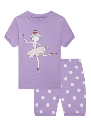 Short Sleeve Pajama Set (size 8)