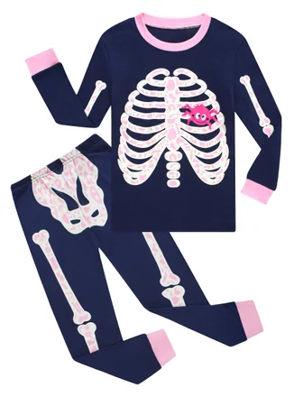 Halloween Long Sleeve Pajama Set, Blue