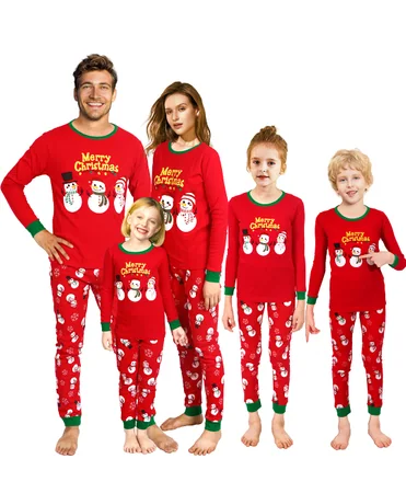 Christmas Long Sleeve Pajama Set, Red (size X-Large)