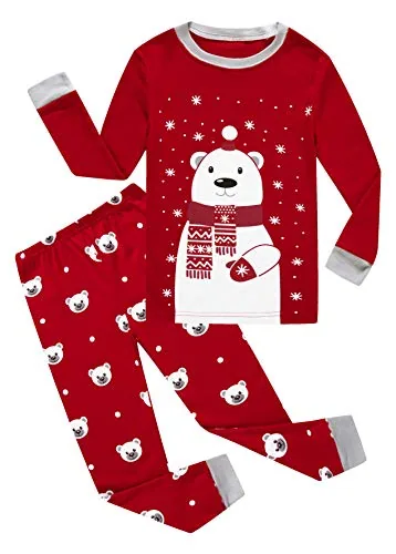 Christmas Bear Long Sleeve Pajama Set, Red (size 18-24 Months)