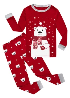 Christmas Long Sleeve Pajama Set, Red (size 7)