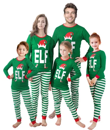 Christmas Long Sleeve Pajama Set, Green