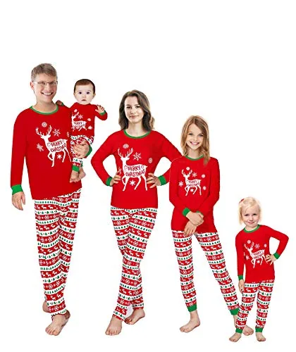 Christmas Long Sleeve Pajama Set, Red