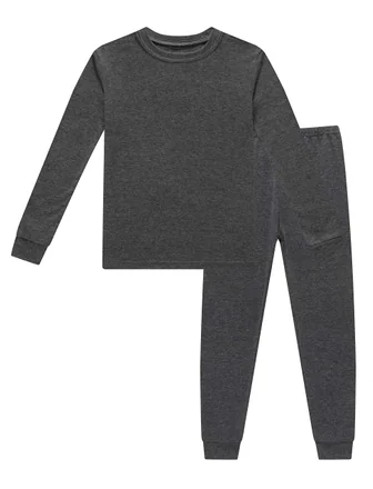 Solid Pajama Set, Grey (size 16)