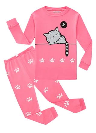 Cat Long Sleeve Pajama Set