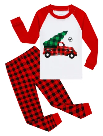 Christmas Plaid Long Sleeve Pajama Set (size 18-24 Months)