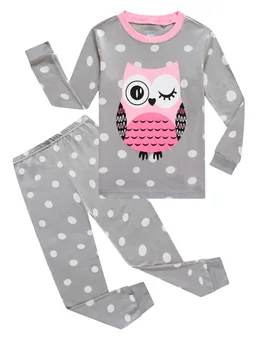 Long Sleeve Pajama Set, Grey (size 7)