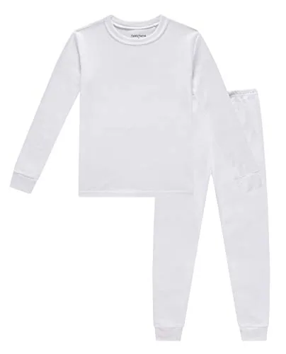 Solid Pajama Set, White (size 6)